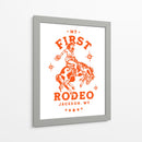 My First Rodeo Jackson Wyoming a caballo vaquera - The Whiskey Ginger | Cuadro decorativo de Canvas Lab