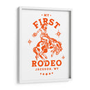 My First Rodeo Jackson Wyoming a caballo vaquera - The Whiskey Ginger | Cuadro decorativo de Canvas Lab