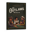 The Outlaws Are All In: el arte de póker de vaqueros geniales - The Whiskey Ginger | Cuadro decorativo de Canvas Lab