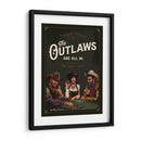 The Outlaws Are All In: el arte de póker de vaqueros geniales - The Whiskey Ginger | Cuadro decorativo de Canvas Lab