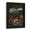 The Outlaws Are All In: el arte de póker de vaqueros geniales - The Whiskey Ginger | Cuadro decorativo de Canvas Lab