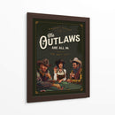 The Outlaws Are All In: el arte de póker de vaqueros geniales - The Whiskey Ginger | Cuadro decorativo de Canvas Lab