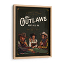 The Outlaws Are All In: el arte de póker de vaqueros geniales - The Whiskey Ginger | Cuadro decorativo de Canvas Lab