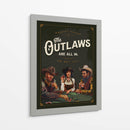 The Outlaws Are All In: el arte de póker de vaqueros geniales - The Whiskey Ginger | Cuadro decorativo de Canvas Lab