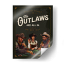 The Outlaws Are All In: el arte de póker de vaqueros geniales - The Whiskey Ginger | Cuadro decorativo de Canvas Lab