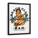 Beach Club Bar. Chica Pin-up estilo Sailor Jerry tocando la guitarra - The Whiskey Ginger | Cuadro decorativo de Canvas Lab