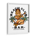 Beach Club Bar. Chica Pin-up estilo Sailor Jerry tocando la guitarra - The Whiskey Ginger | Cuadro decorativo de Canvas Lab