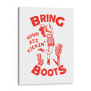 Bring Your Ass Kickin' Boots, divertida vaquera del oeste. - The Whiskey Ginger | Cuadro decorativo de Canvas Lab