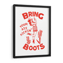 Bring Your Ass Kickin' Boots, divertida vaquera del oeste. - The Whiskey Ginger | Cuadro decorativo de Canvas Lab