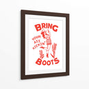 Bring Your Ass Kickin' Boots, divertida vaquera del oeste. - The Whiskey Ginger | Cuadro decorativo de Canvas Lab