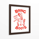 Bring Your Ass Kickin' Boots, divertida vaquera del oeste. - The Whiskey Ginger | Cuadro decorativo de Canvas Lab