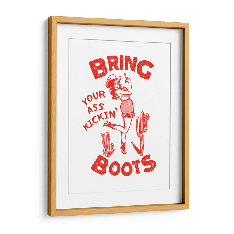 Bring Your Ass Kickin' Boots, divertida vaquera del oeste. - The Whiskey Ginger | Cuadro decorativo de Canvas Lab