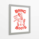 Bring Your Ass Kickin' Boots, divertida vaquera del oeste. - The Whiskey Ginger | Cuadro decorativo de Canvas Lab