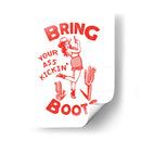 Bring Your Ass Kickin' Boots, divertida vaquera del oeste. - The Whiskey Ginger | Cuadro decorativo de Canvas Lab
