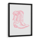 Botas vaqueras rosas con lazo - Jolly and Dash | Cuadro decorativo de Canvas Lab