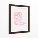 Botas vaqueras rosas con lazo - Jolly and Dash | Cuadro decorativo de Canvas Lab