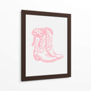 Botas vaqueras rosas con lazo - Jolly and Dash | Cuadro decorativo de Canvas Lab