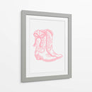 Botas vaqueras rosas con lazo - Jolly and Dash | Cuadro decorativo de Canvas Lab