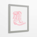 Botas vaqueras rosas con lazo - Jolly and Dash | Cuadro decorativo de Canvas Lab