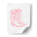Botas vaqueras rosas con lazo - Jolly and Dash | Cuadro decorativo de Canvas Lab