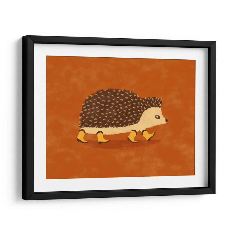 Sonny el Erizo Corriendo con Botas de Vaquero - Anyone Can Yeehaw | Cuadro decorativo de Canvas Lab