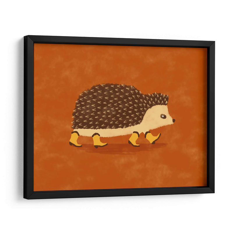 Sonny el Erizo Corriendo con Botas de Vaquero - Anyone Can Yeehaw | Cuadro decorativo de Canvas Lab