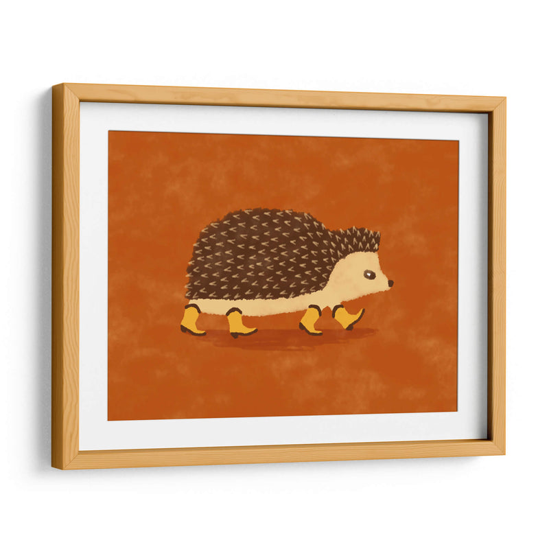 Sonny el Erizo Corriendo con Botas de Vaquero - Anyone Can Yeehaw | Cuadro decorativo de Canvas Lab