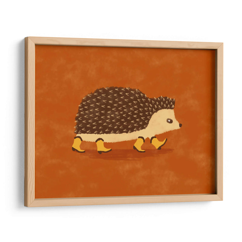 Sonny el Erizo Corriendo con Botas de Vaquero - Anyone Can Yeehaw | Cuadro decorativo de Canvas Lab