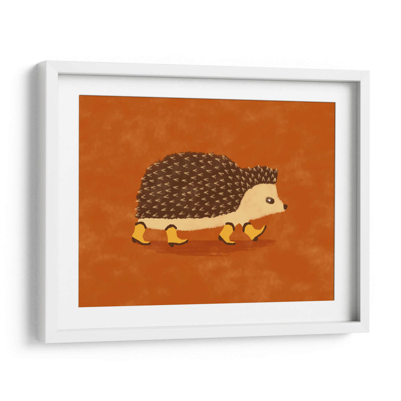 Sonny el Erizo Corriendo con Botas de Vaquero - Anyone Can Yeehaw | Cuadro decorativo de Canvas Lab