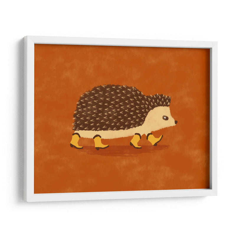 Sonny el Erizo Corriendo con Botas de Vaquero - Anyone Can Yeehaw | Cuadro decorativo de Canvas Lab