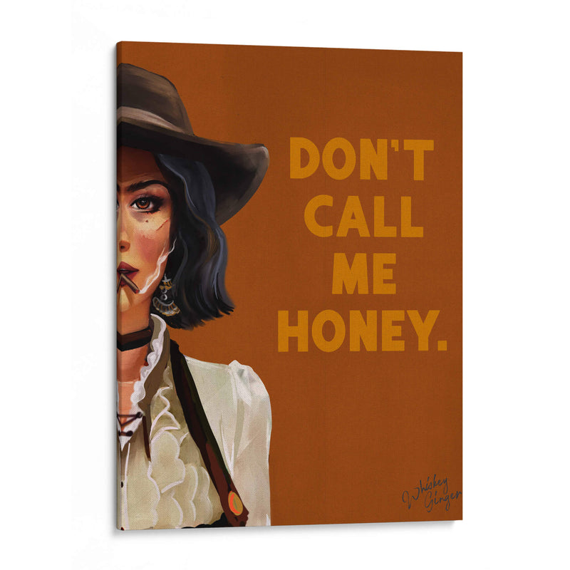 Don't Call Me Honey: Arte de Vaquera Western Ruda - The Whiskey Ginger | Cuadro decorativo de Canvas Lab