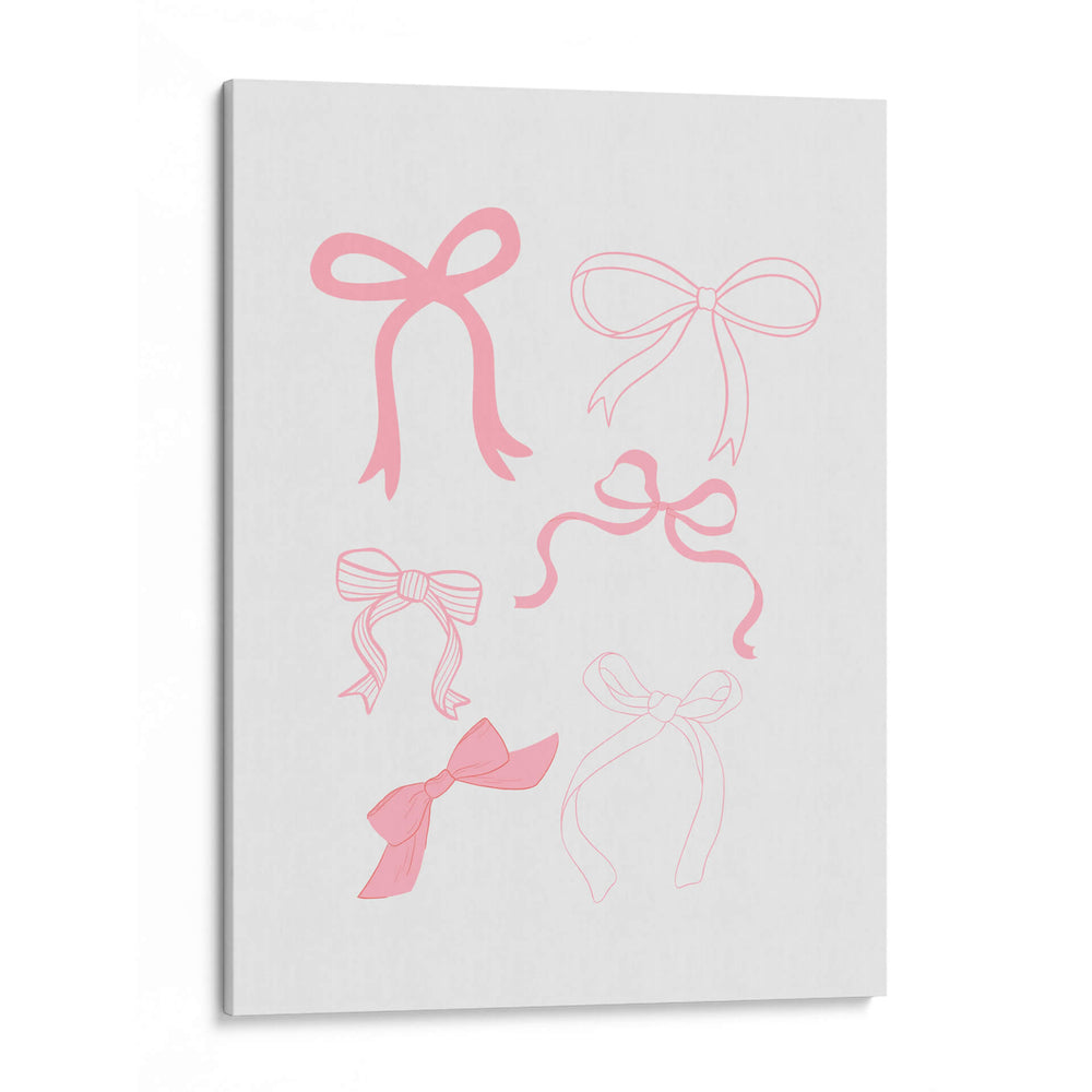Seis lazos rosados en varios estilos - Jolly and Dash | Cuadro decorativo de Canvas Lab