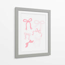 Seis lazos rosados en varios estilos - Jolly and Dash | Cuadro decorativo de Canvas Lab