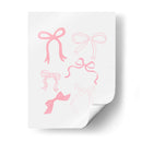 Seis lazos rosados en varios estilos - Jolly and Dash | Cuadro decorativo de Canvas Lab