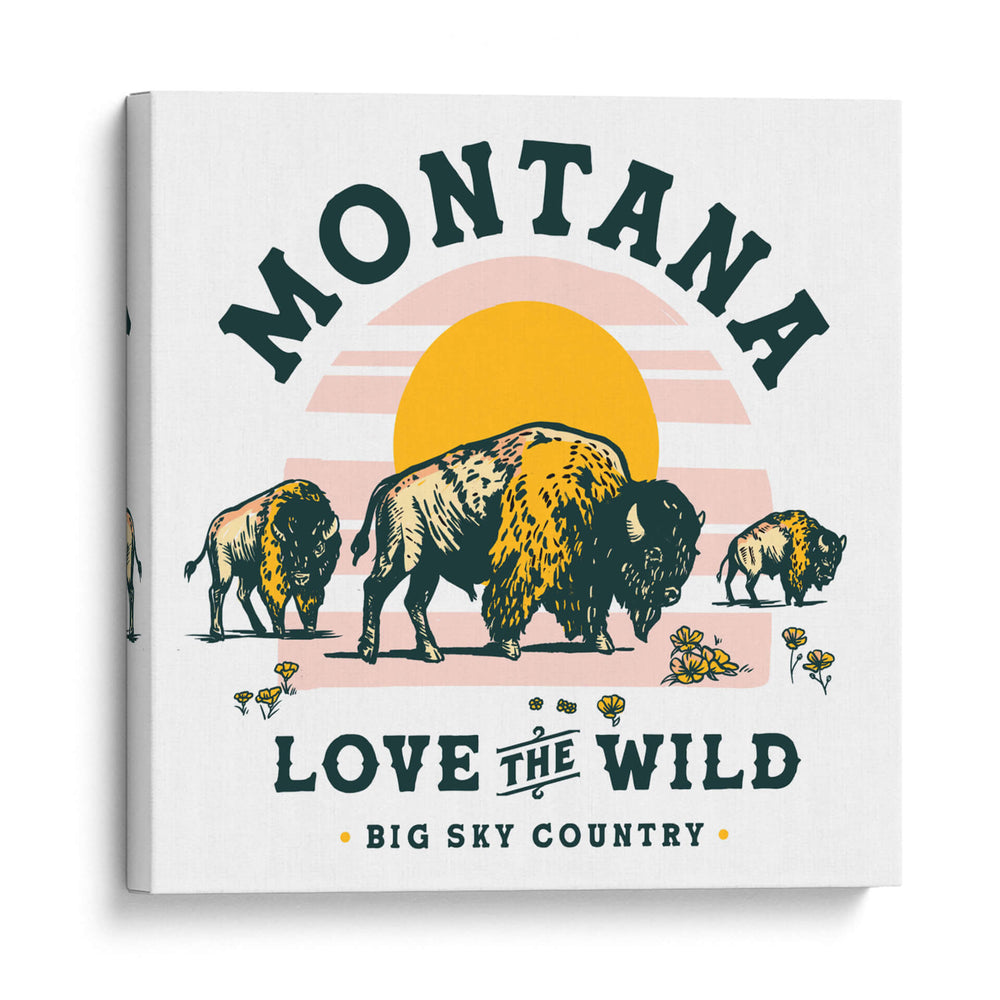 Arte de Búfalo de Montana: Love The Wild - The Whiskey Ginger | Cuadro decorativo de Canvas Lab