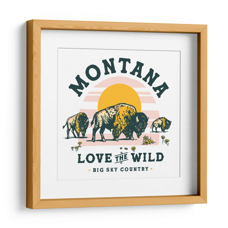 Arte de Búfalo de Montana: Love The Wild - The Whiskey Ginger | Cuadro decorativo de Canvas Lab
