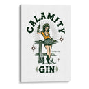 Calamity Gin Arte de vaquera retro divertido - The Whiskey Ginger | Cuadro decorativo de Canvas Lab