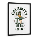 Calamity Gin Arte de vaquera retro divertido - The Whiskey Ginger | Cuadro decorativo de Canvas Lab