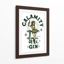 Calamity Gin Arte de vaquera retro divertido - The Whiskey Ginger | Cuadro decorativo de Canvas Lab
