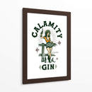 Calamity Gin Arte de vaquera retro divertido - The Whiskey Ginger | Cuadro decorativo de Canvas Lab