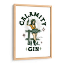 Calamity Gin Arte de vaquera retro divertido - The Whiskey Ginger | Cuadro decorativo de Canvas Lab