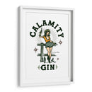 Calamity Gin Arte de vaquera retro divertido - The Whiskey Ginger | Cuadro decorativo de Canvas Lab