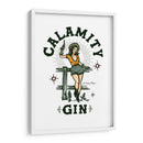 Calamity Gin Arte de vaquera retro divertido - The Whiskey Ginger | Cuadro decorativo de Canvas Lab