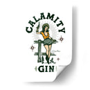 Calamity Gin Arte de vaquera retro divertido - The Whiskey Ginger | Cuadro decorativo de Canvas Lab
