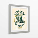 Saddle Up Buttercup, grabado de arte de caballo y jinete - The Whiskey Ginger | Cuadro decorativo de Canvas Lab