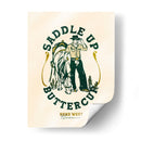 Saddle Up Buttercup, grabado de arte de caballo y jinete - The Whiskey Ginger | Cuadro decorativo de Canvas Lab