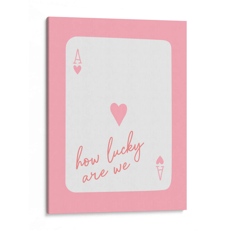 How Lucky Are We Ace Pink - Jolly and Dash | Cuadro decorativo de Canvas Lab
