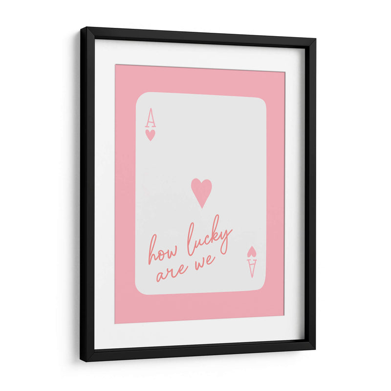 How Lucky Are We Ace Pink - Jolly and Dash | Cuadro decorativo de Canvas Lab