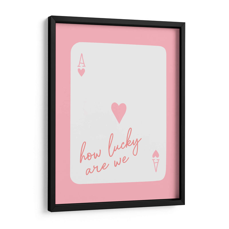 How Lucky Are We Ace Pink - Jolly and Dash | Cuadro decorativo de Canvas Lab