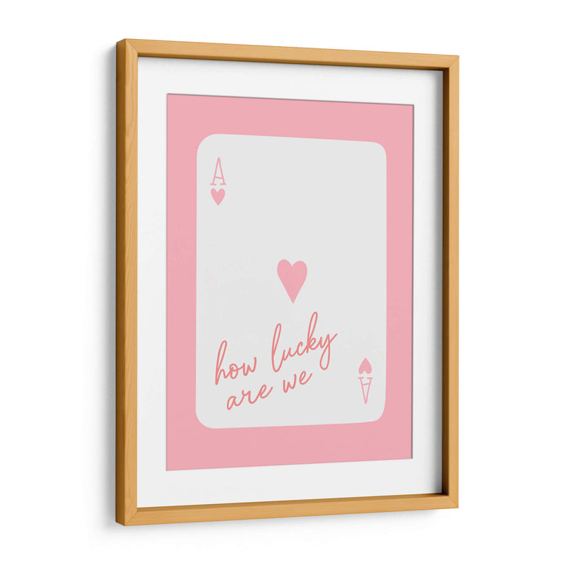 How Lucky Are We Ace Pink - Jolly and Dash | Cuadro decorativo de Canvas Lab